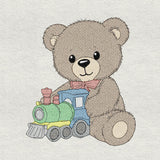 Stickdatei Teddybär mit Eisenbahn Set 2594 - Sewando