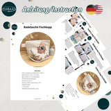 Stickdatei Badetasche Fischkopp Set mit 5 Größen, ITH Stickdatei Kosmetiktasche