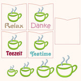 9x Stickdatei Teebeutelhülle Tasse - Sewando
