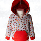 Schnittmuster Tim – Kinderhoodie mit Kapuze, lange, kurze Ärmel & Kängurutasche Gr. 86-158 - Sewando