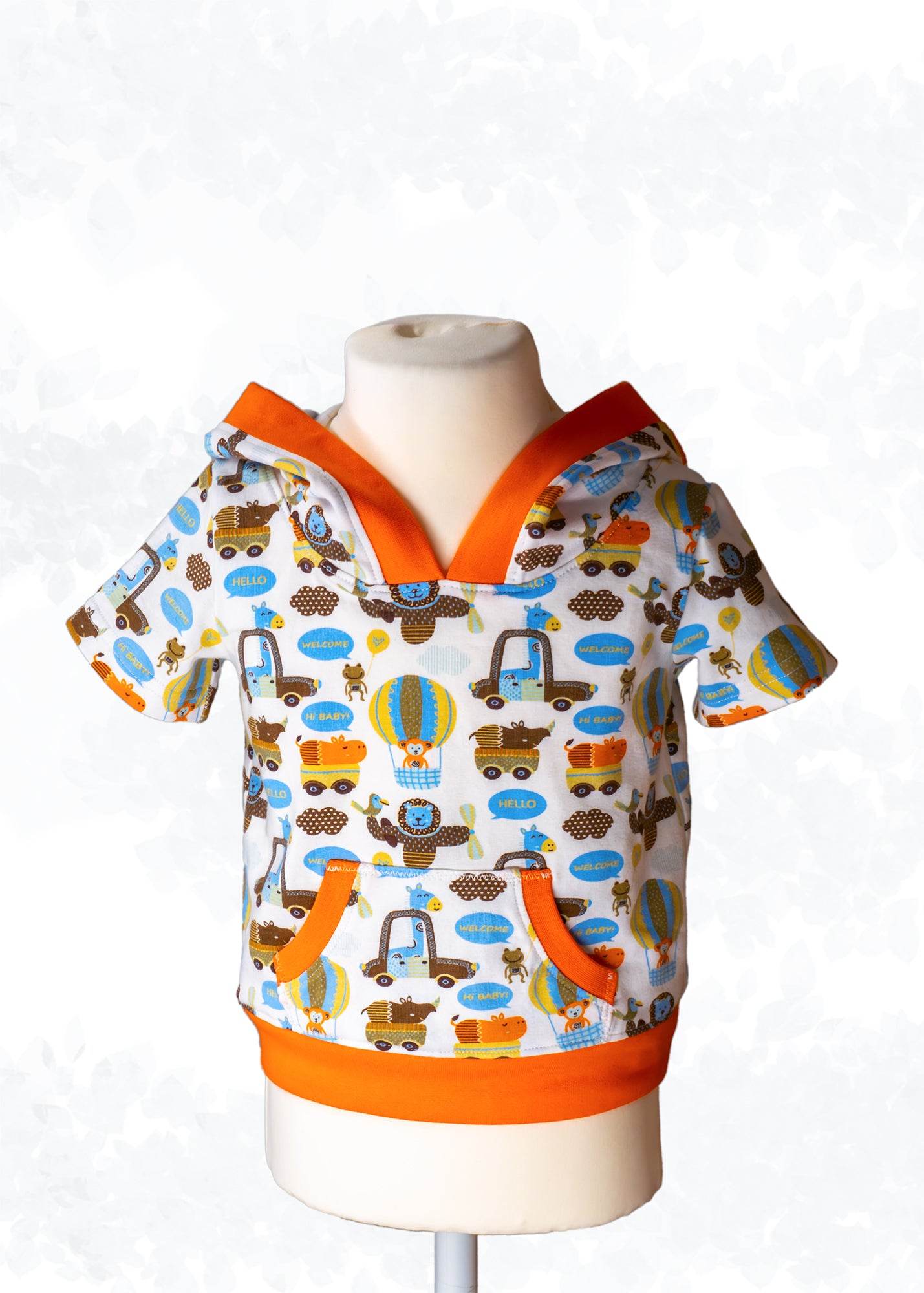 Schnittmuster Tim – Kinderhoodie mit Kapuze, lange, kurze Ärmel & Kängurutasche Gr. 86-158 - Sewando