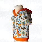 Schnittmuster Tim – Kinderhoodie mit Kapuze, lange, kurze Ärmel & Kängurutasche Gr. 86-158 - Sewando