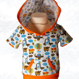 Schnittmuster Tim – Kinderhoodie mit Kapuze, lange, kurze Ärmel & Kängurutasche Gr. 86-158 - Sewando