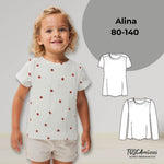 Schnittmuster Kinder Shirt Alina Gr. 80-140 - Sewando