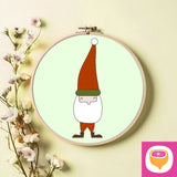 Stickdatei Doodle Applikation - Gnom - 4 Größen - 8 Formate