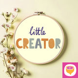 Stickdatei Schriftzug - little Creator - 4 Größen - 8 Formate