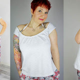 ANCIOLINA SOMMERLICHES NECKHOLDER-SHIRT - EBOOK 34-54 - Sewando