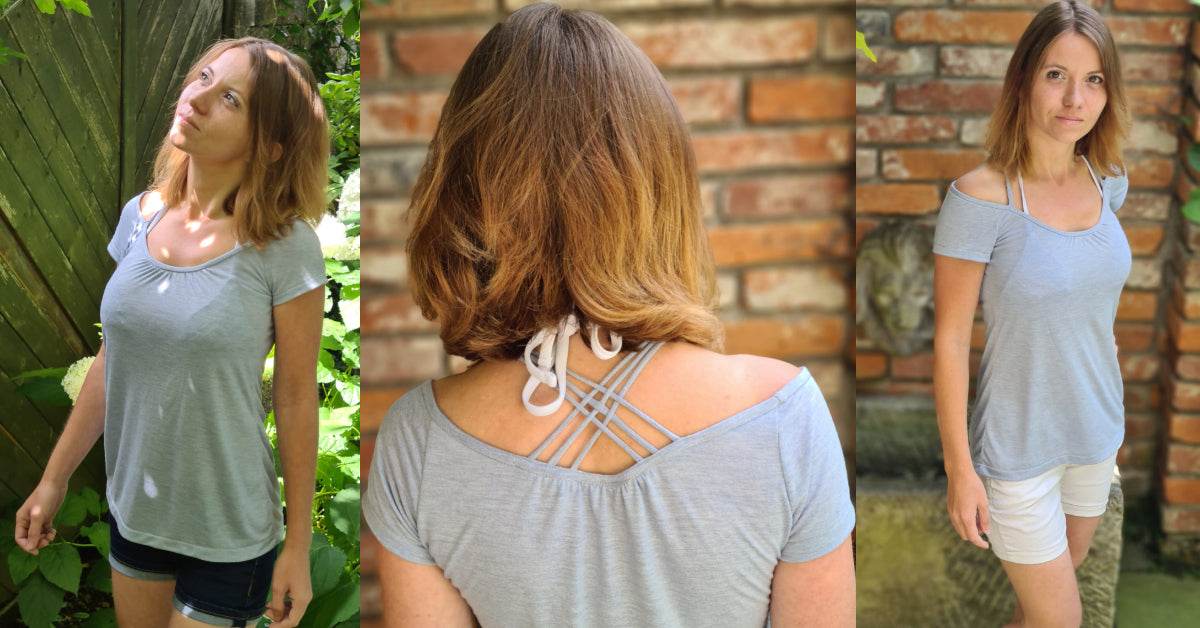 ANCIOLINA SOMMERLICHES NECKHOLDER-SHIRT - EBOOK 34-54 - Sewando