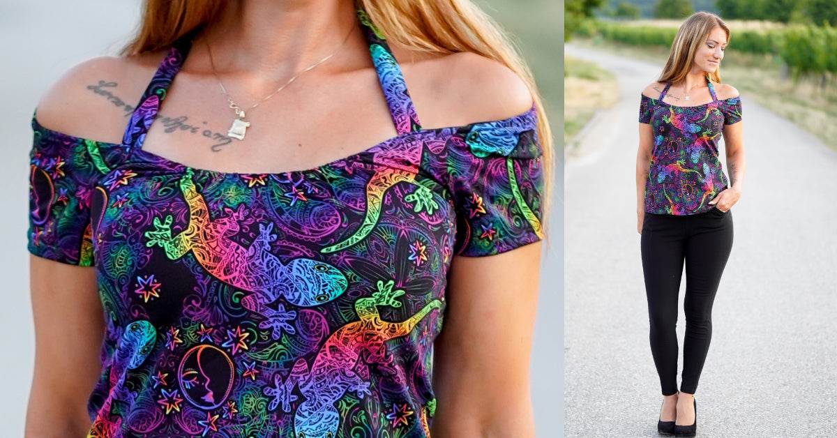ANCIOLINA SOMMERLICHES NECKHOLDER-SHIRT - EBOOK 34-54 - Sewando