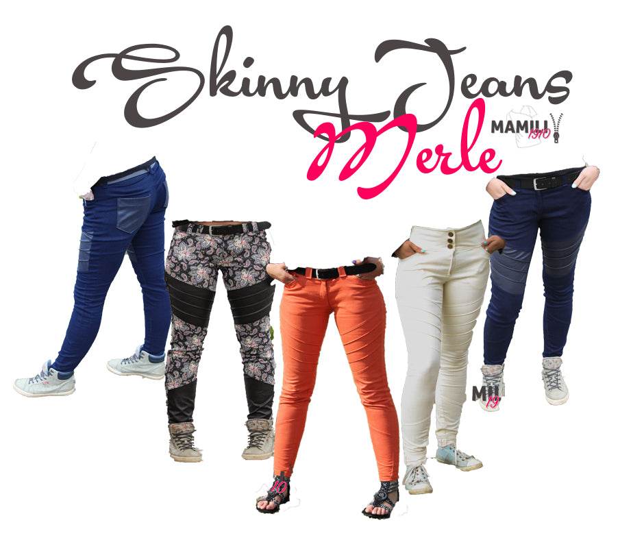 E-Book Skinny Jeanshose Merle Gr. 30-48 - Sewando