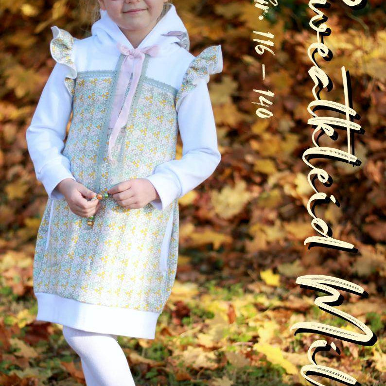 Schnittmuster Sweatkleid Milli inkl. Beamerdatei GR. 116-140 - Sewando