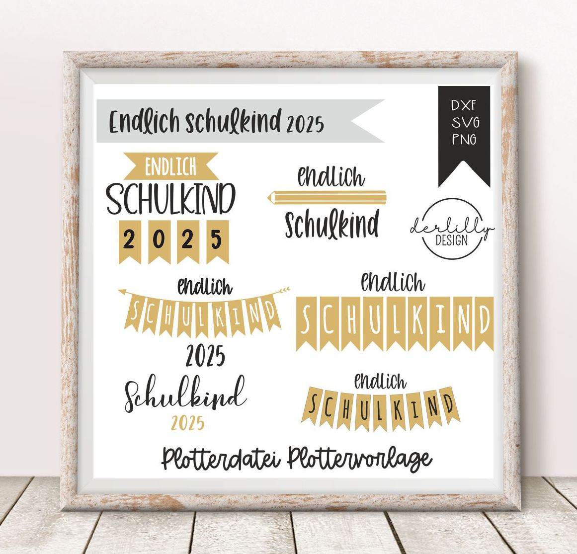 Plotterdatei Endlich Schulkind - Sewando