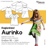 Schnittmuster Aurinko - Raglankleid mit Tasche Größe 98 - 164 - Sewando