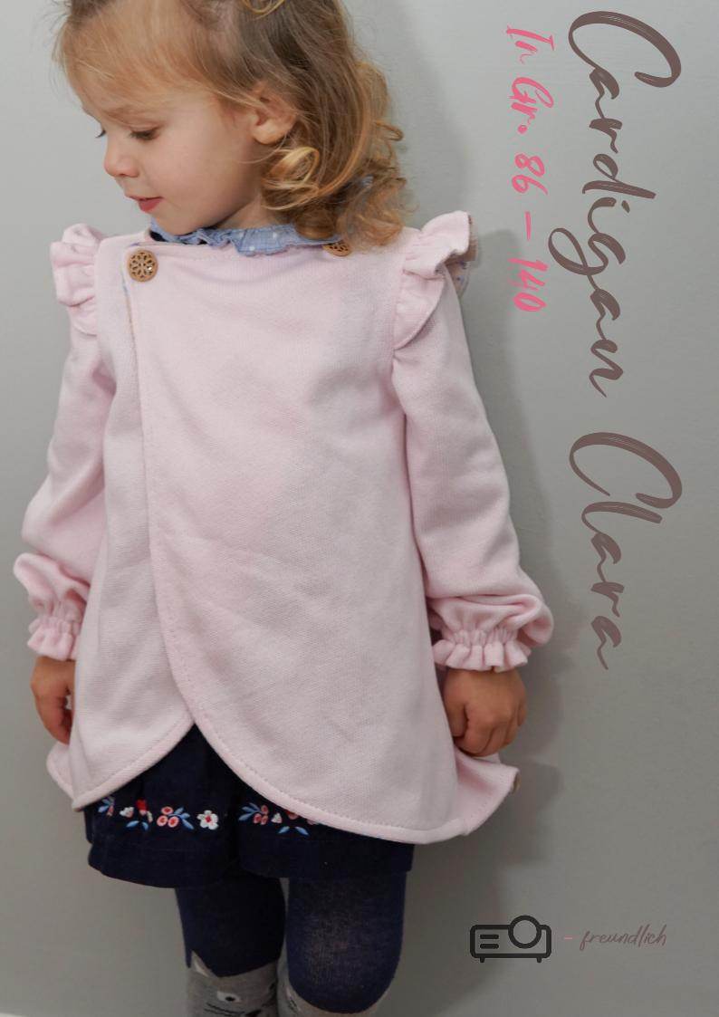 Schnittmuster Cardigan Clara Größen 86-140 - Sewando