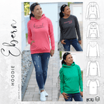 Schnittmuster Hoodie EBERN Gr. 34-56 + gratis Plotterdatei : - Sewando