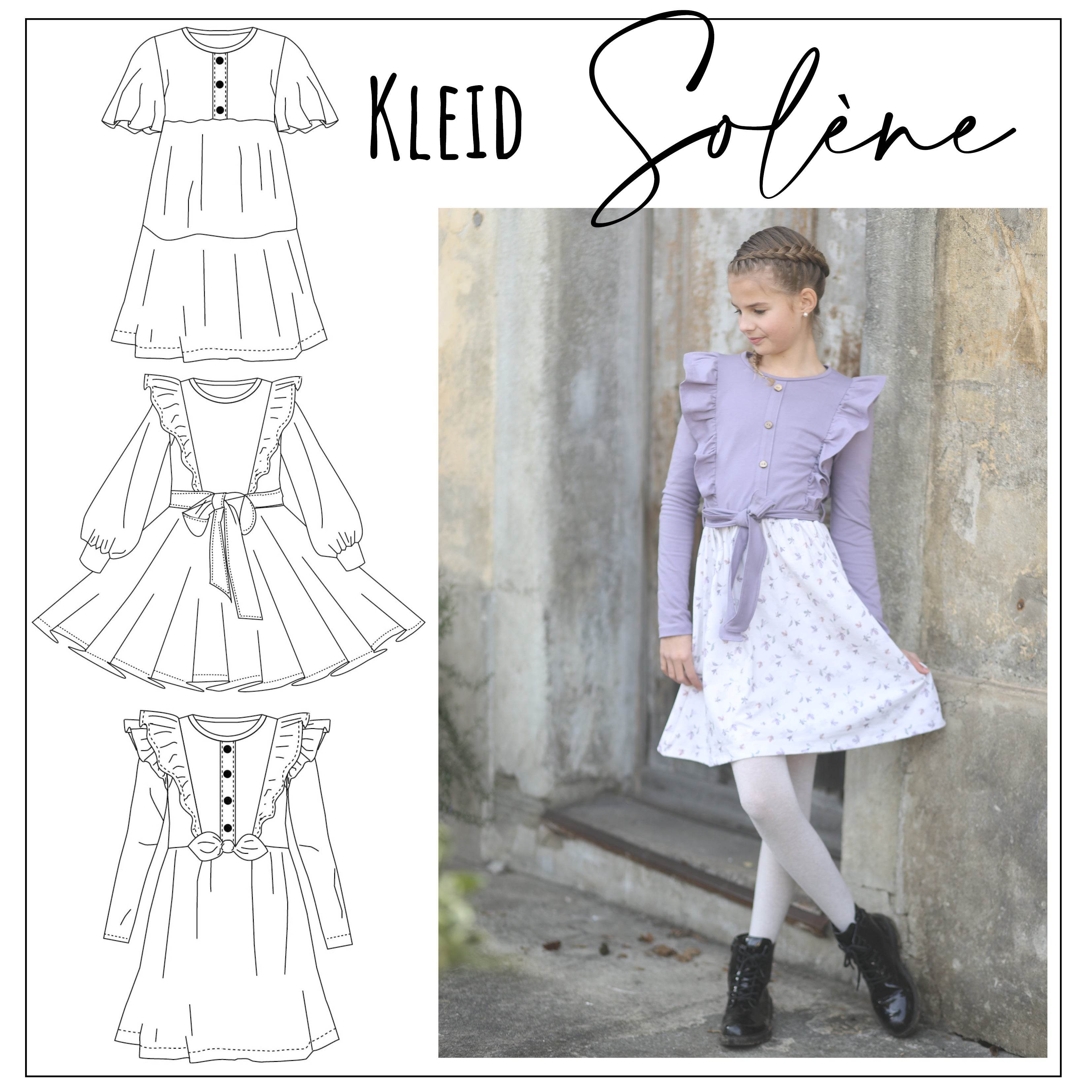 Schnittmuster Kleid Solène Gr. 86 - 164 - Sewando