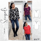 Schnittmuster Shirt Bluse SCAPOLI Gr. 34-56 : - Sewando