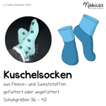 Schnittmuster Näähglück Kuschelsocken Schuhgröße 36 - 42 - Sewando
