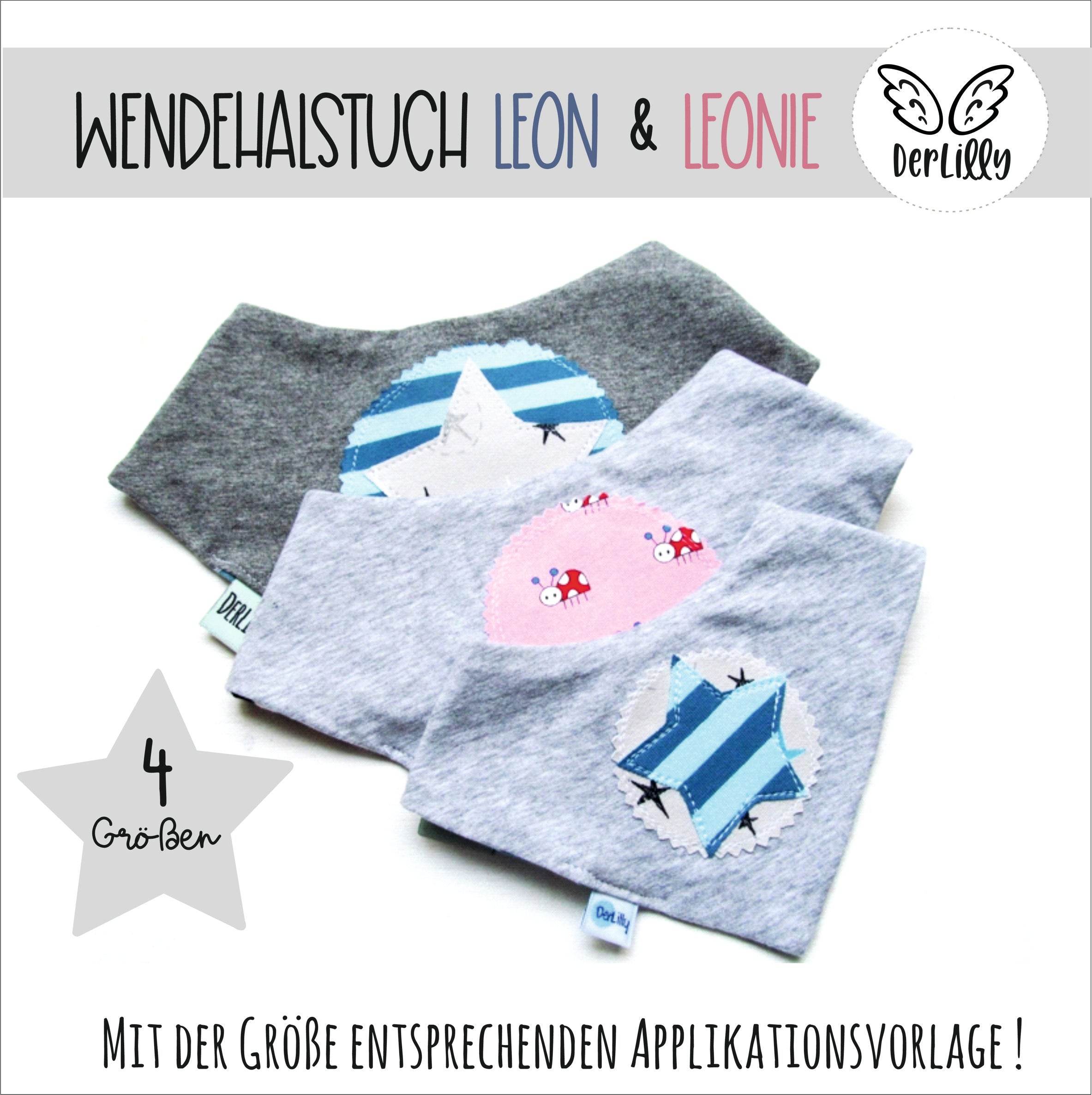 Ebook Nähanleitung Wendehalstuch Leon & Leonie - Sewando