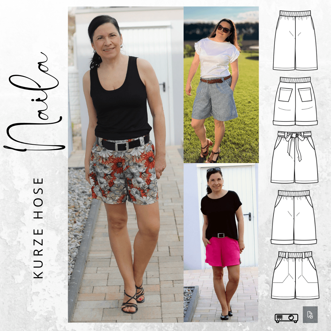 Schnittmuster Hose NAILA Gr. 34-54 : - Sewando