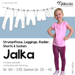 Schnittmuster Jalka - Größe 50 -170, Strumpfhose, Leggings, Radler, Shorts & Socken - Sewando