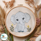 Stickdatei Elefant 3 Größen
