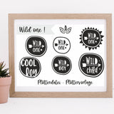 Plotterdatei "Wild one !" auch zum Drucken
