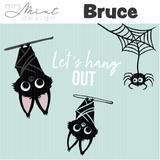 Plotterdatei - Bruce & Friends Fledermaus - svg - dxf - cutting file - Silhouette - Cricut - Sewando