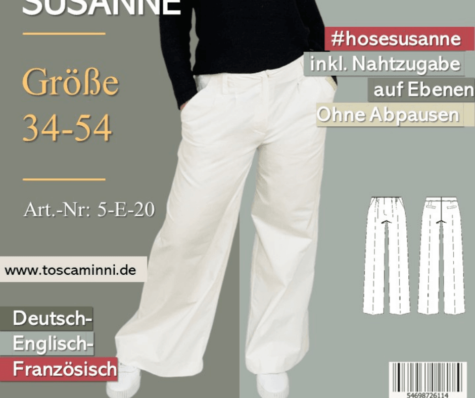 Schnittmuster Damen Hose Susanne Gr. 34-54 - Sewando