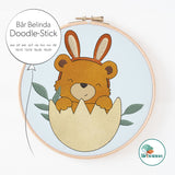 Doodle-Stickdatei Bär Belinda 4 Größen