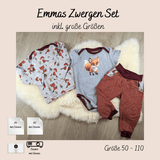 Schnittmuster "Emmas Zwergenset" Gr. 50-110