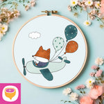 stickdatei, fliegender fuchs, flugzeug, luftballons, doodle stick, sewando