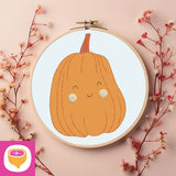 Stickdatei Doodle Applikation - Kürbis - 4 Größen - 8 Formate