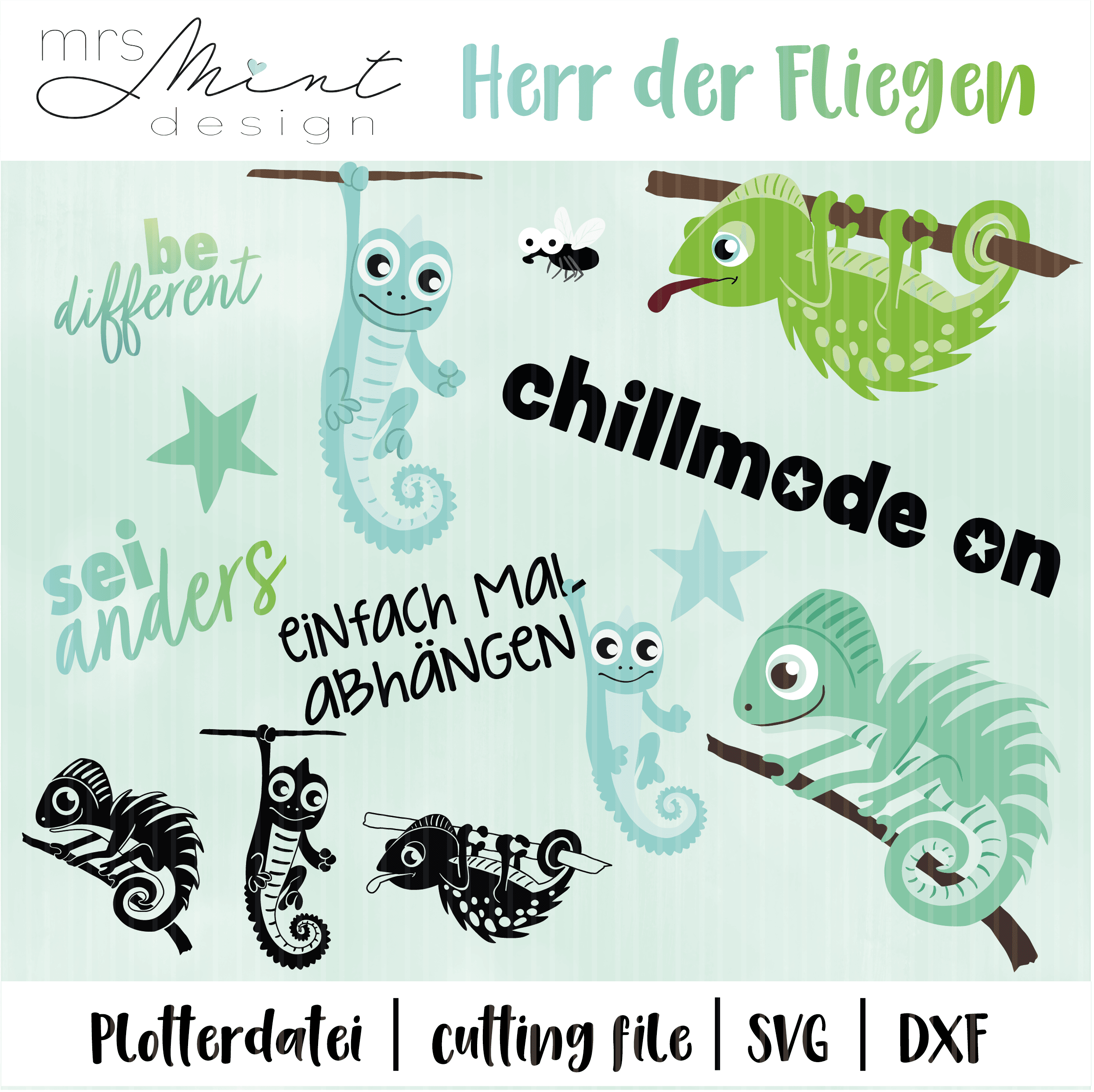 Plotterdatei Herr der Fliegen - svg - dxf - cutting file - Silhouette - Cricut - Sewando