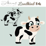 Plotterdatei - Landkind Kuh - svg - dxf - cutting file - Silhouette - Cricut - Sewando