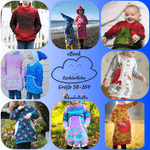 Schnittmuster Kuschelwölkchen Hoodie/ Longhoodie/ Hoodiekleid Größe 56-164 - Sewando