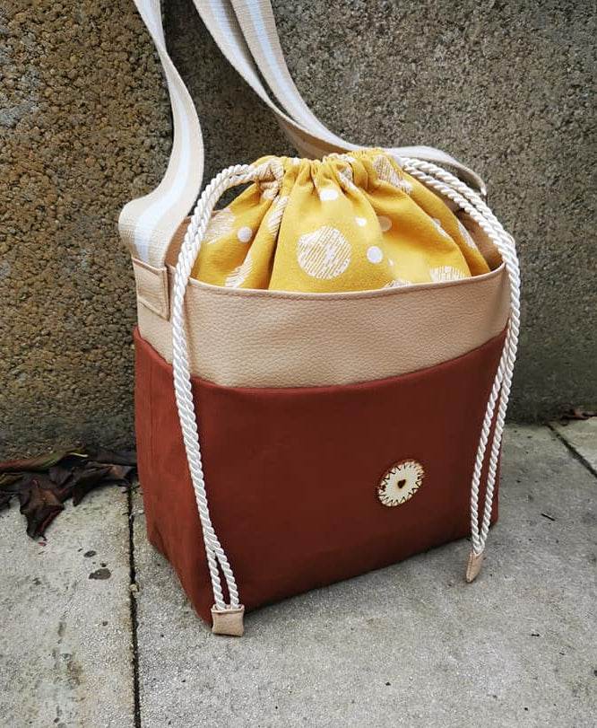 Schnittmuster Handtasche Kordia mit Kordelzug - Sewando