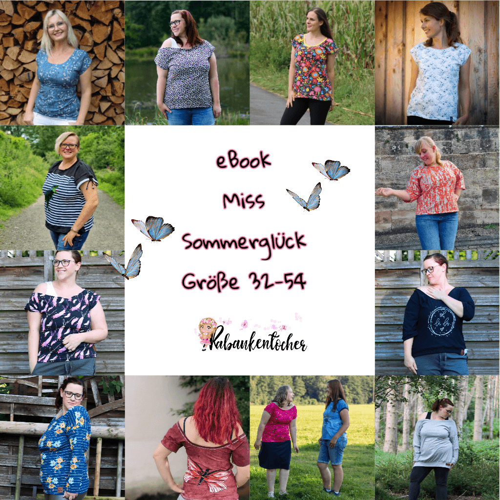Schnittmuster Miss Sommerglück Shirt Damen Größe 32-54 - Sewando