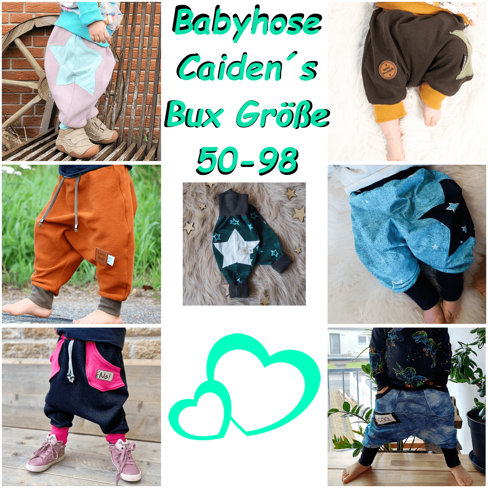 Schnittmuster Babyhose Caiden´s Bux Größe Größe 50-98 - Sewando