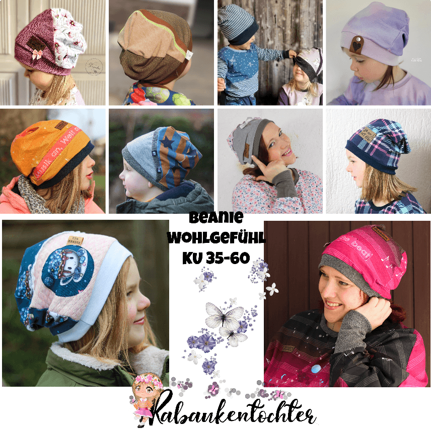 Schnittmuster Beanie Wohlgefühl KU 35-60 - Sewando