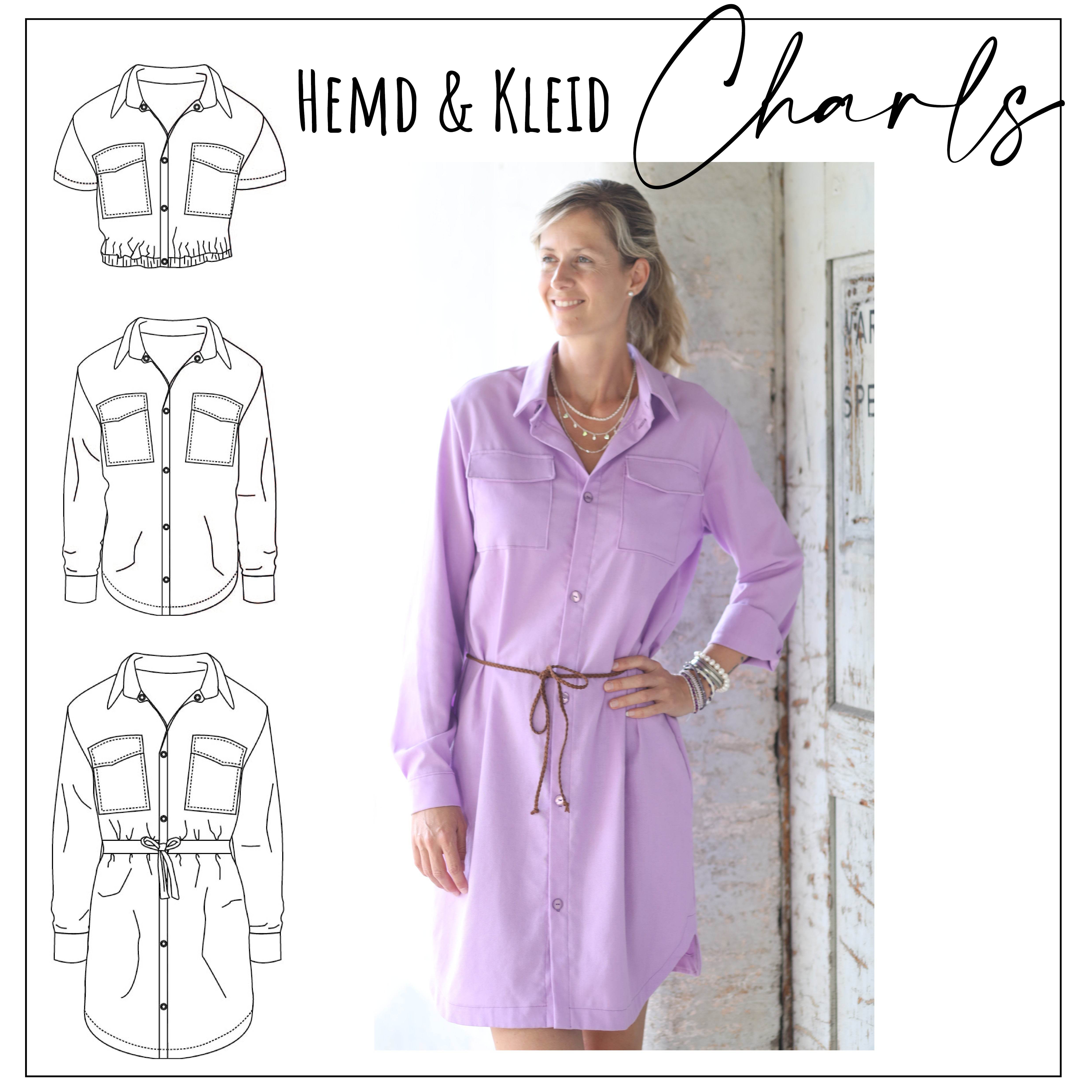 Schnittmuster Hemd & Kleid Charls Gr.32 - 52 - Sewando