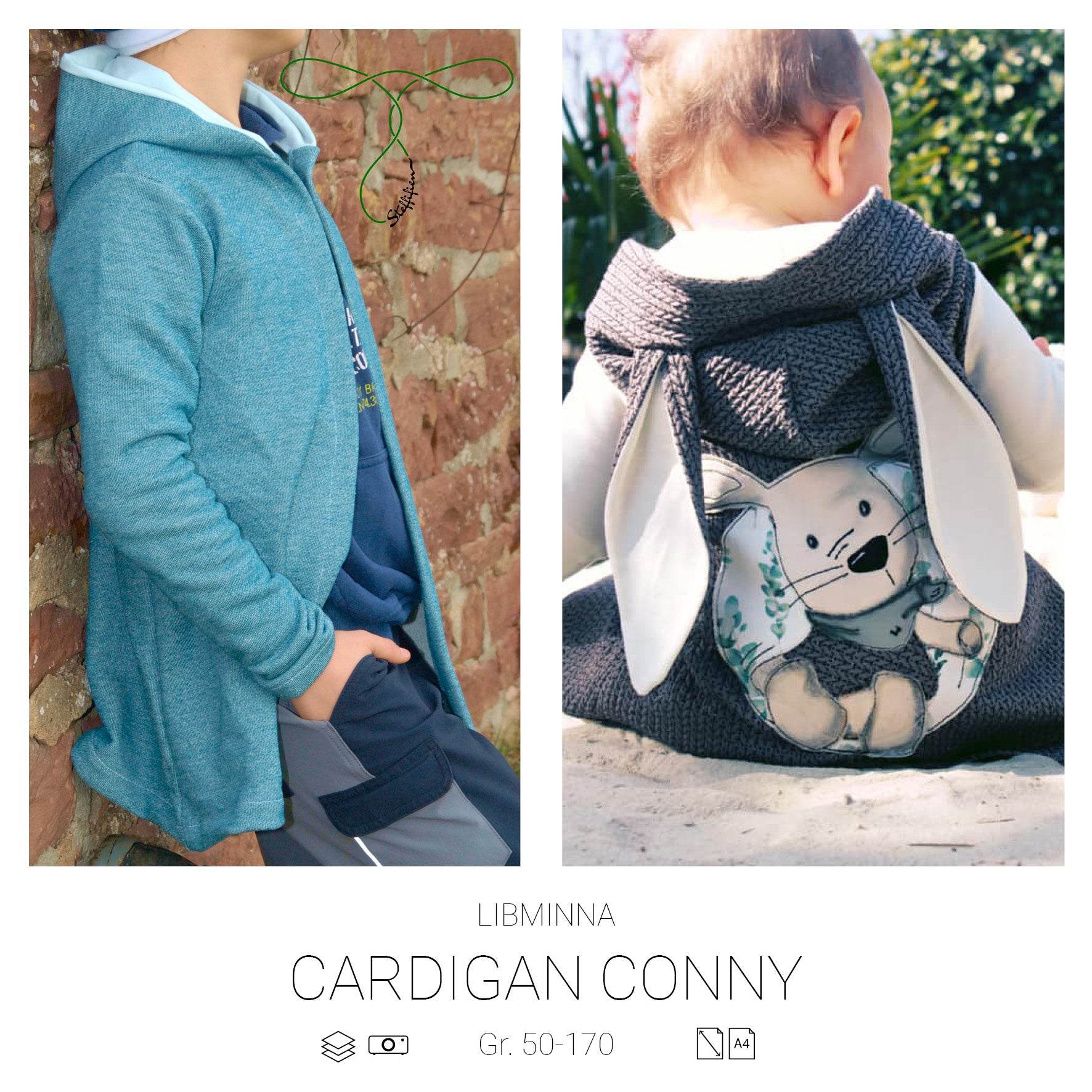 Cardigan Conny Schnittmuster 50-170 - Sewando