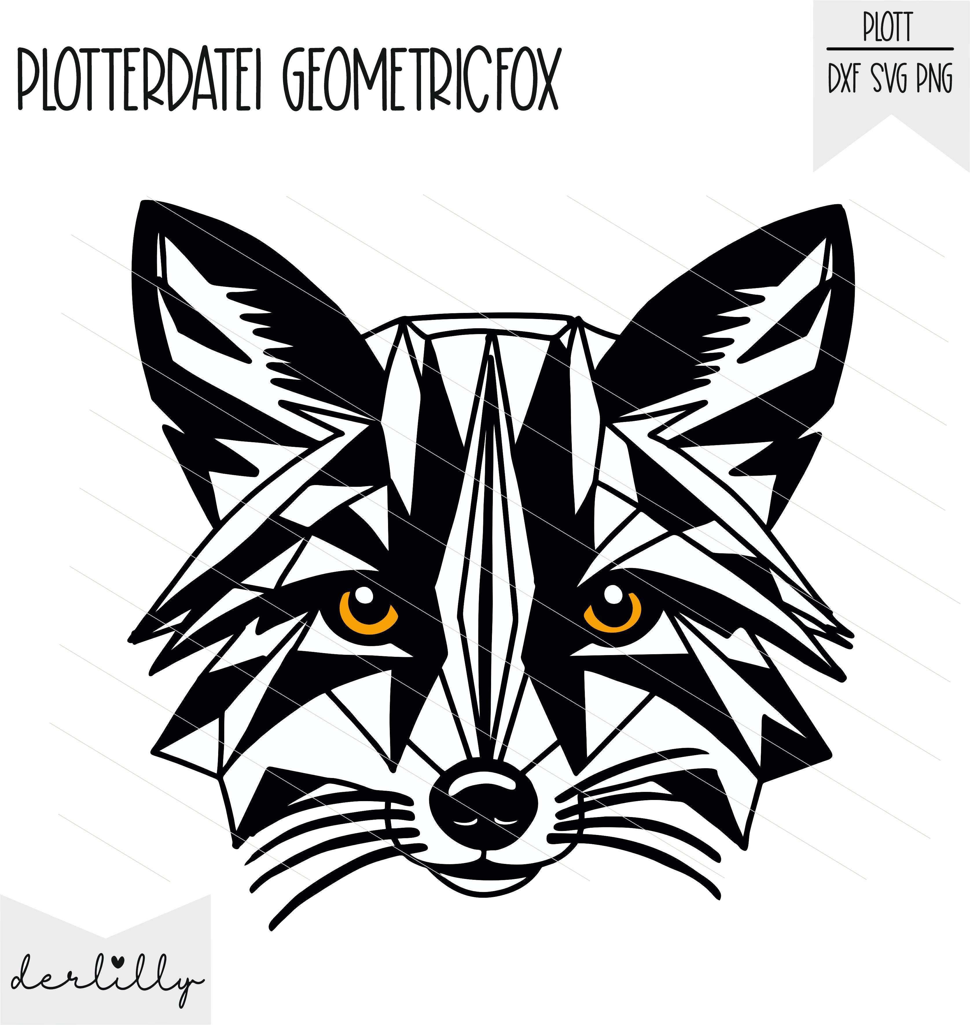 Plotterdatei Geometric Fox - Sewando