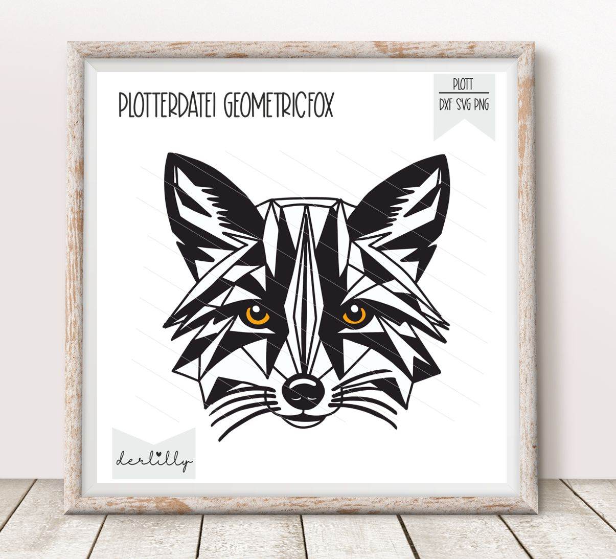 Plotterdatei Geometric Fox - Sewando