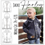 Schnittmuster oversize Jacke Harley Mini Gr. 74-128 - Sewando