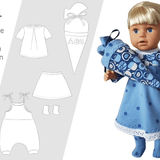 Sommerliche Puppenkleidung nähen – für 43 cm Babypuppen - Sewando