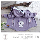 Lammfleecejacke Lion Schnittmuster 50-170