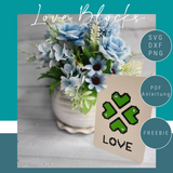 Plottervorlage Freebie "Love Blocks" Plotterdatei