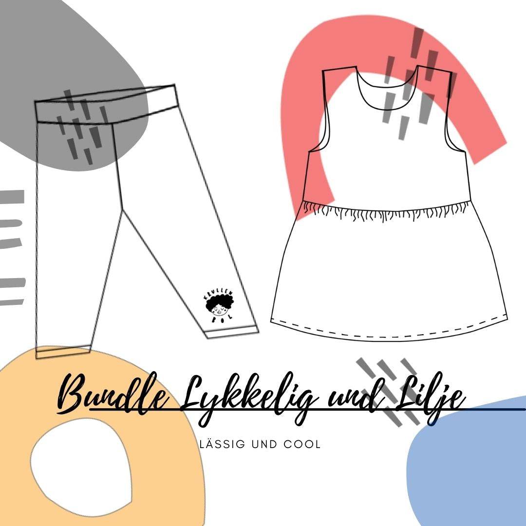Schnittmuster Bundle Lykkelig und Lilje Gr. 56-164 (Lykkelig bis Gr. 140) - Sewando