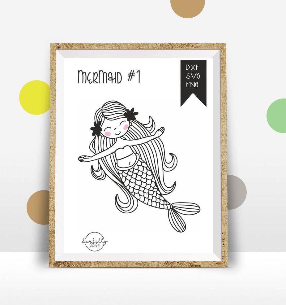 Plotterdatei Mermaid #1 - Sewando